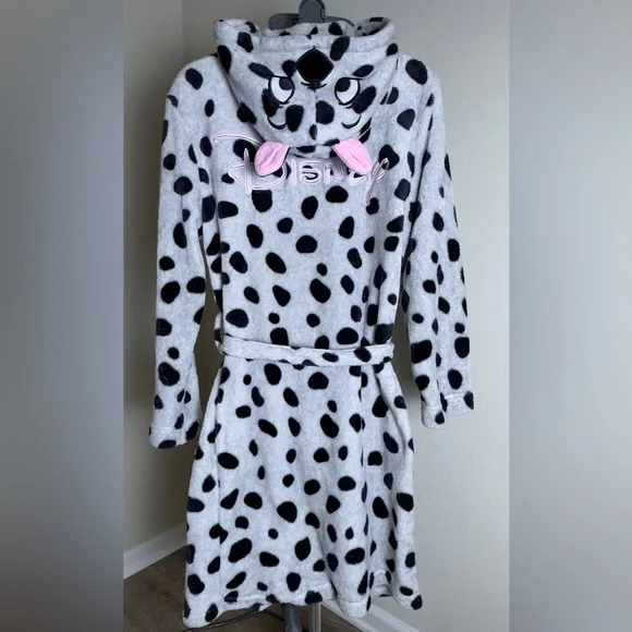 Disney Black and White Fleece Robe - Picture 2 of 5